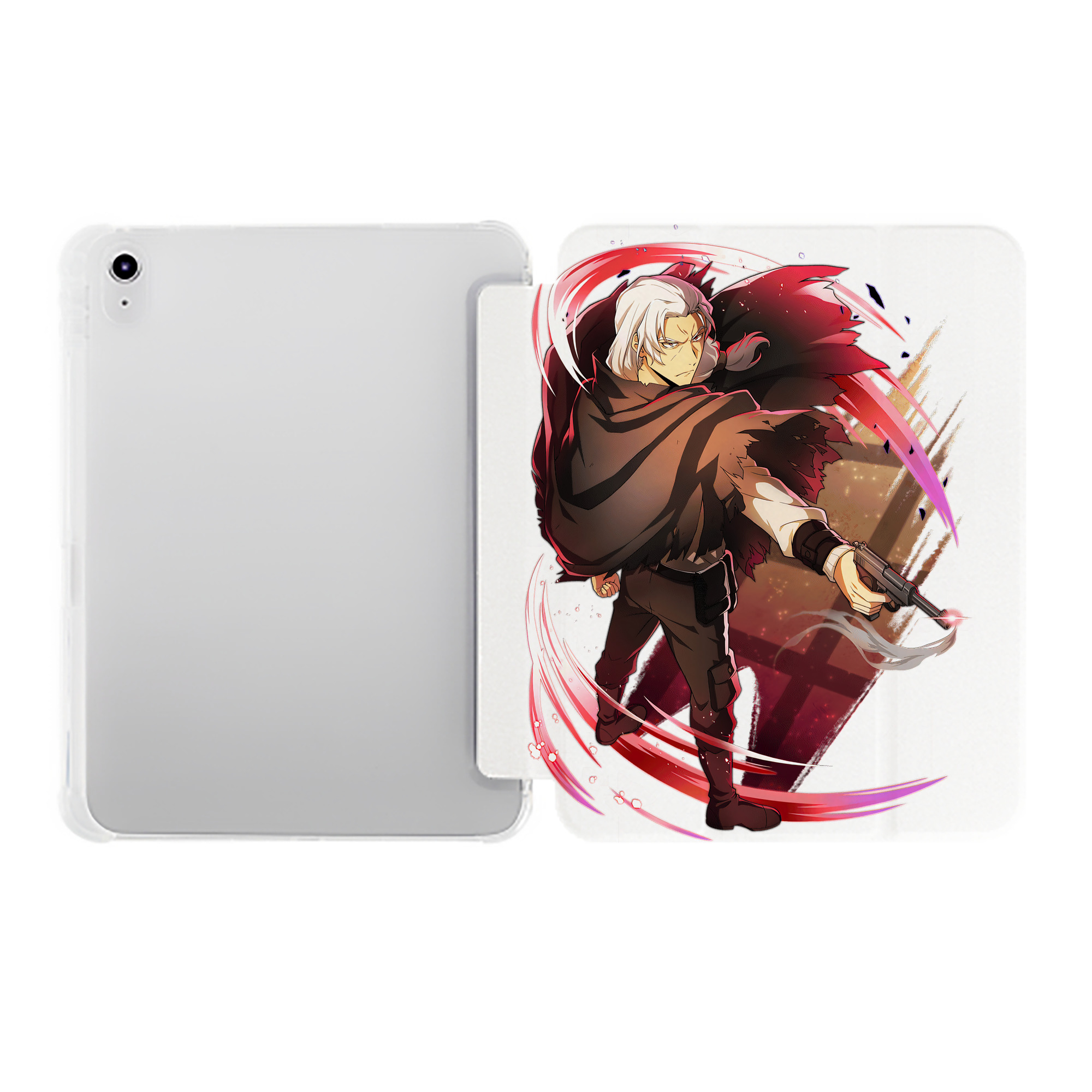 （画像用） 文豪ストレイドッグス Bungo Stray Dogs IPad ケース ペン収納付き 三つ折りスタンド PUレザー×シリコン 対応機種9.5/10.5/10.9インチ